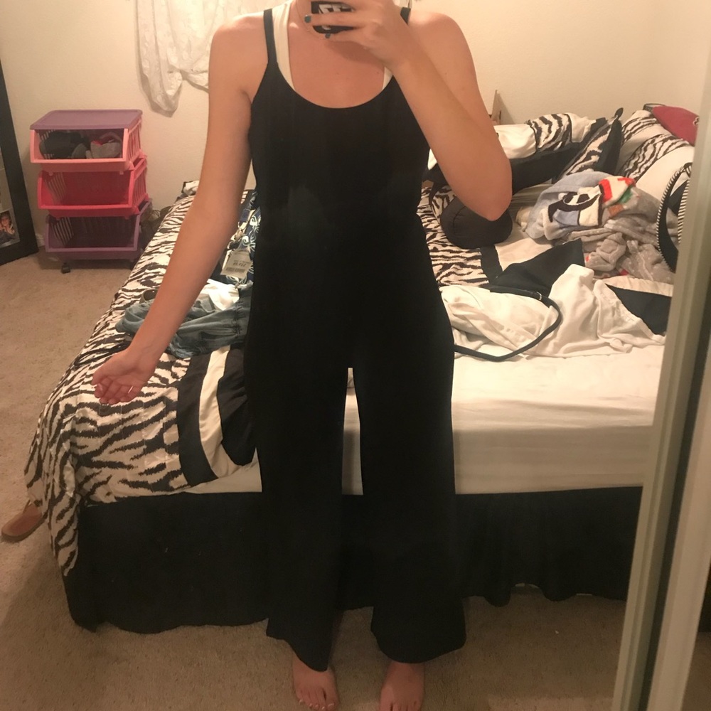 Black, Open back Jumpsuit